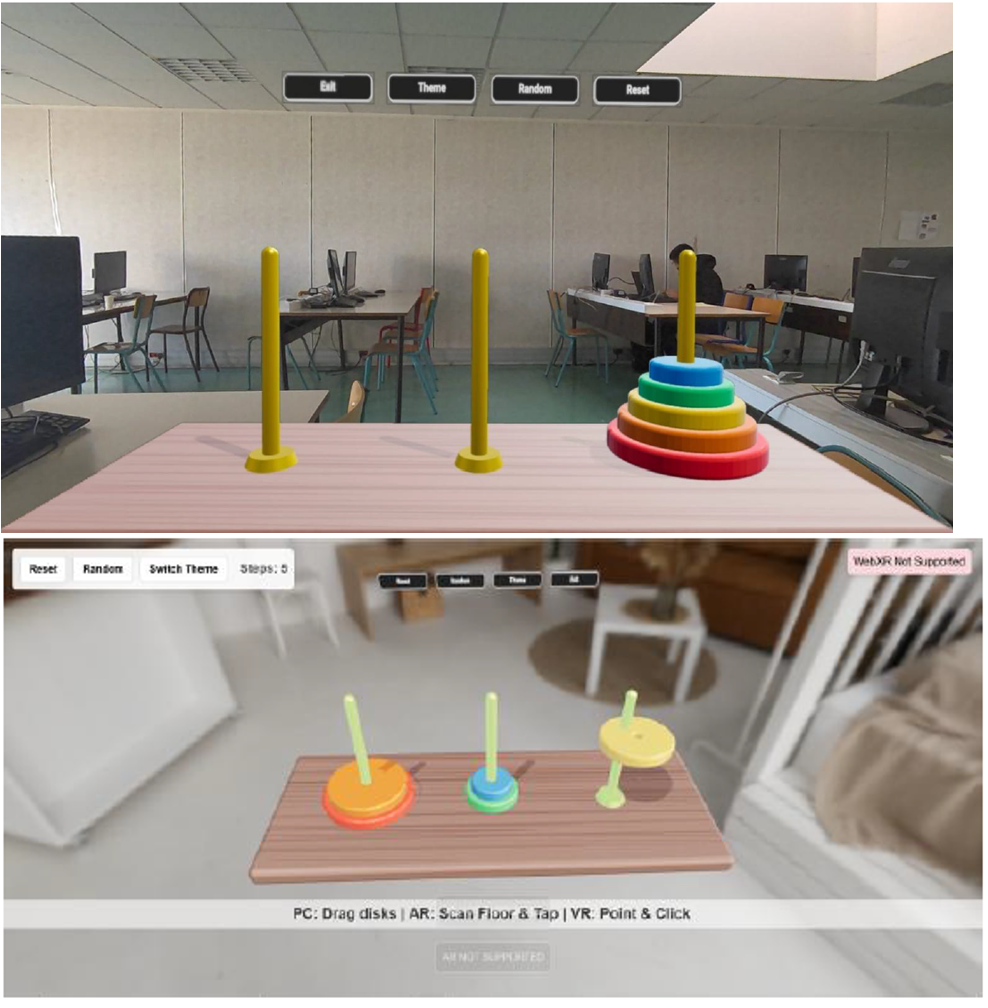Extended Reality – Towers of Hanoi